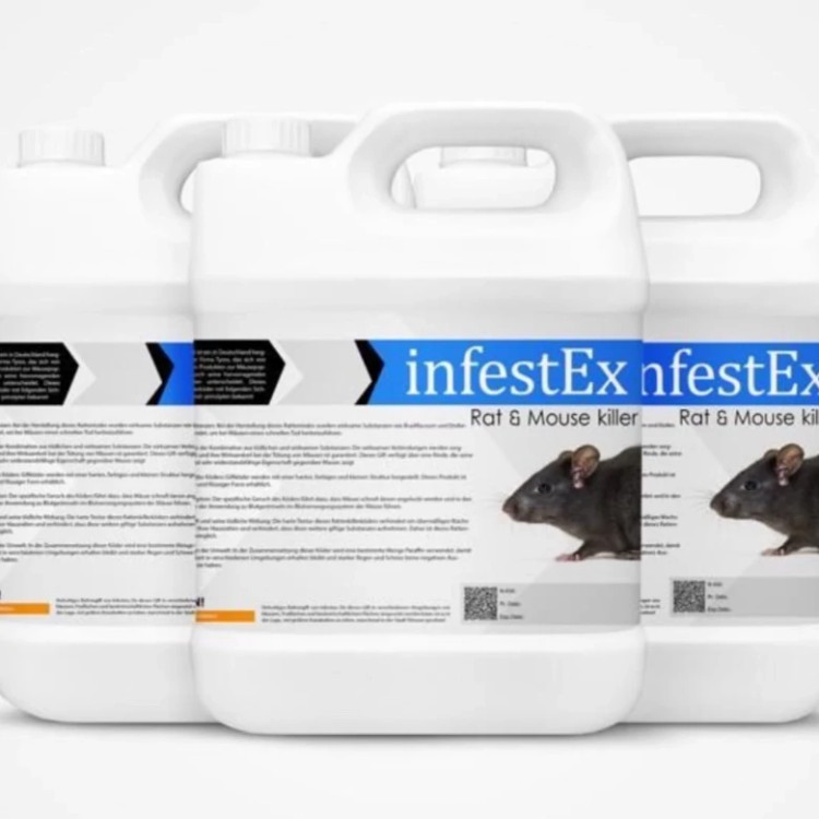 سم موش کش 4 لیتری عمده برند اینفستکس InfestEx ارسال رایگان به همراه سمپاش سرنوشابه ای