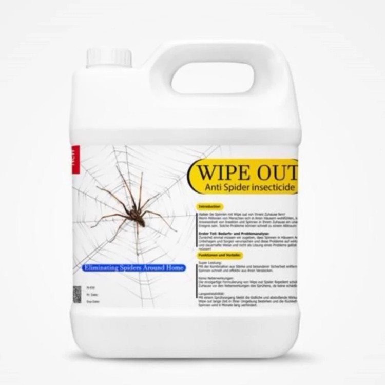 سم 4 لیتری عمده حشره کش ضد عنکبوت و رتیل Wipe out ارسال رایگان به همراه یک عدد سمپاش سرنوشابه ای