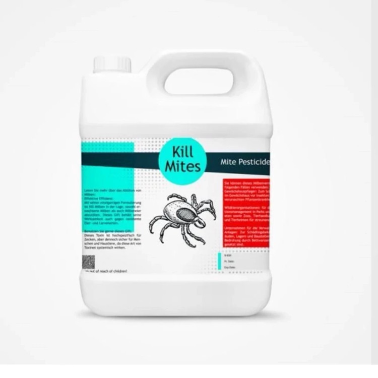 سم 4 لیتری عمده کنه کش موثر با ویژگی زیاد Kill mites ارسال رایگان به همراه سمپاش سرنوشابه ای مدل 1