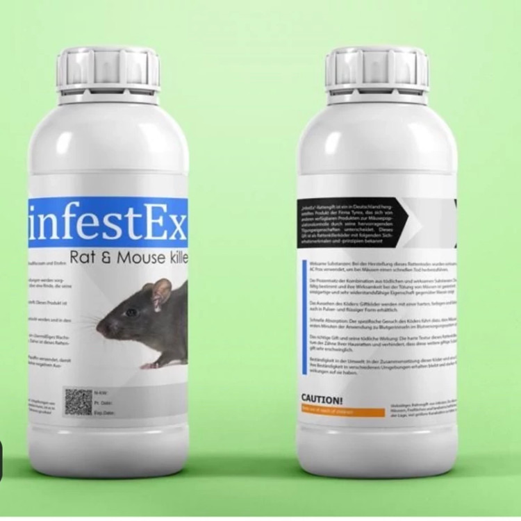 سم موش کش برند اینفستکس InfestEx ارسال رایگان به همراه سمپاش سرنوشابه ای مدل 1