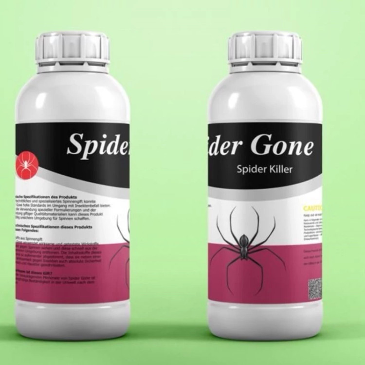 سم ریشه کنی عنکبوت ریز و درشت Spider gone اسپایدر گان ارسال رایگان به همراه یک عدد سمپاش سر نوشابه ای