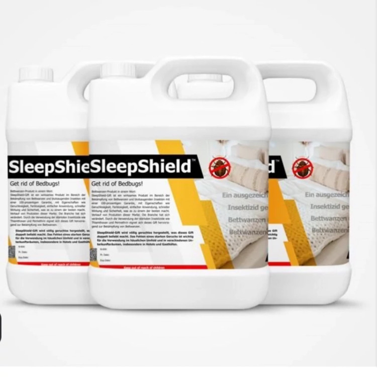 سم 4 لیتری مخصوص کشتن حشره ساس اسلیپ شیلد sleep shield عمده ارسال رایگان به همراه سمپاش سر نوشابه ای