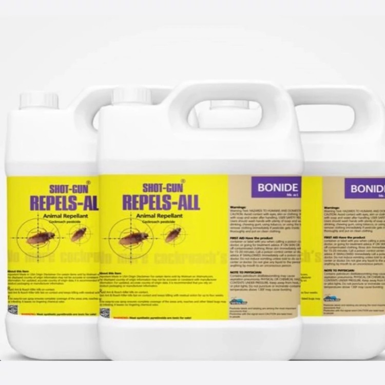سم سوسک ریپلزال 4 لیتری سم تخم سوسک Repels all سم پاشی ارسال رایگان عمده به همراه یک عدد سمپاش سرنوشابه ای