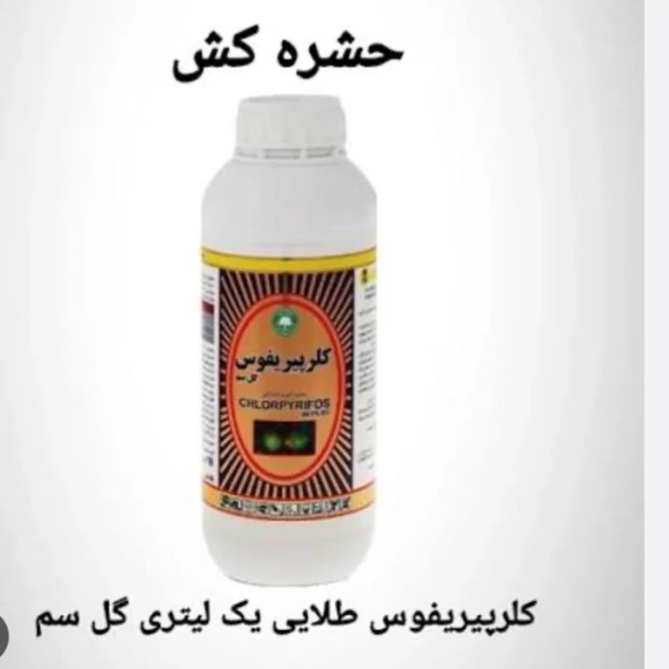 سم کلرپیریفوس یک لیتری آفت کشکنه کش وضد شته درختان میوه محصول گل سم ارسال رایگان