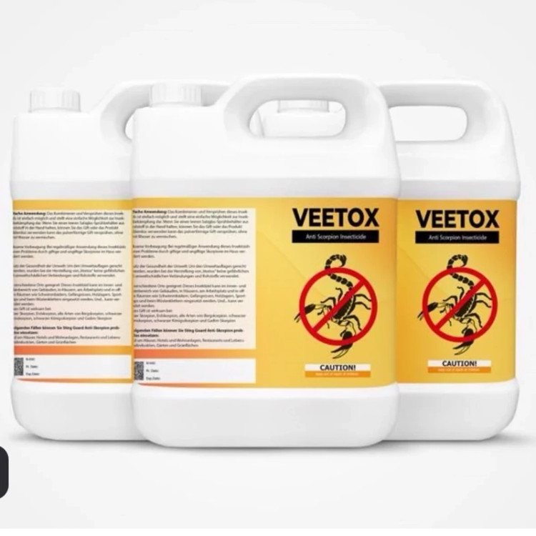 سم 4 لیتری عمده حشره کش و عقرب کش Veetox ارسال رایگان به همراه سم پاش سر نوشابه ای