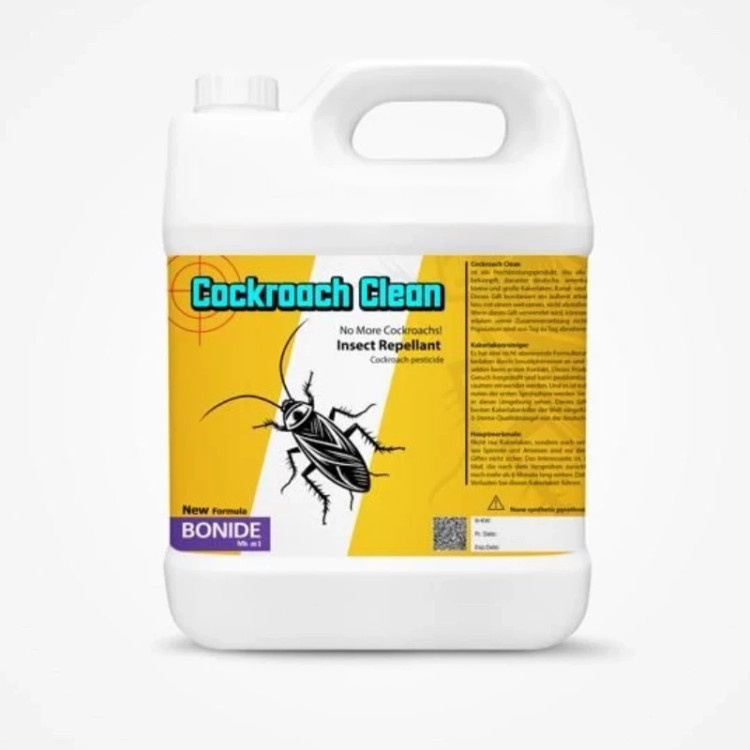 سم عمده سوسک کش 4 لیتری Cockroach Clean ارسال رایگان عمده به همراه سمپاش سر نوشابه ای رایگان